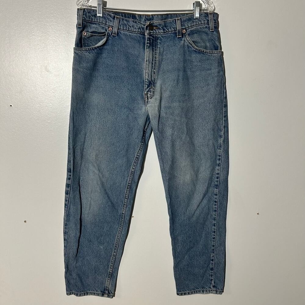 Levi's 550 Vintage Taper Leg Relaxed Fit Orange Tab Blue Denim Jeans Men's 36x30
